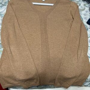 3 Talbots V-Neck Sweaters - Size Small Petite - Tan, Cream and Rust